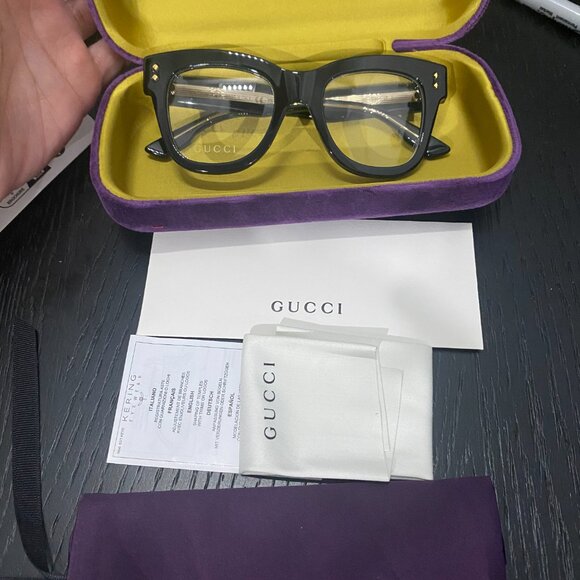 GUCCI GC001812 Designer Frames Black 100% Authentic Use the BUY NOW, PAY LATER - Picture 4 of 8